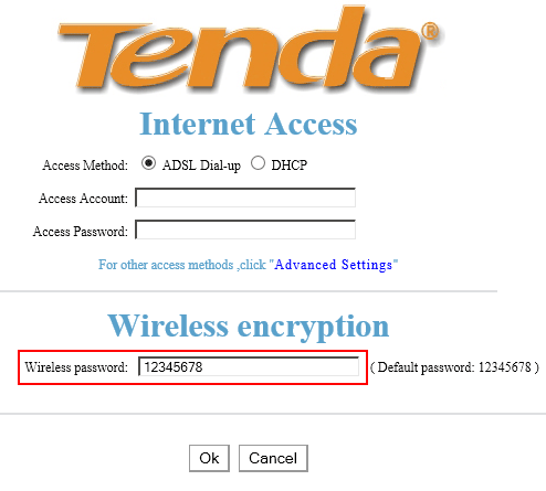 Tenda Settings, Wireless Encryption